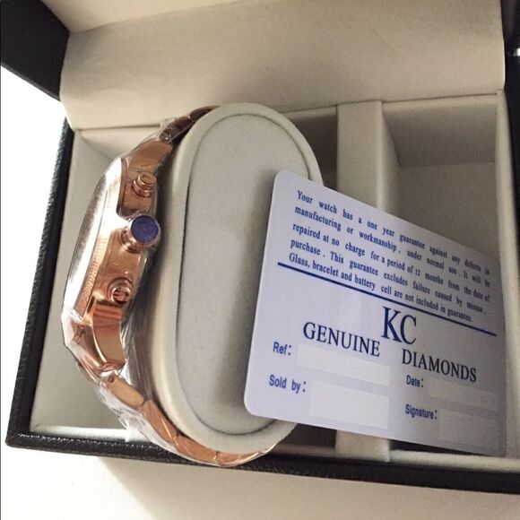 KC Brand New Chronograph Watch, Genuine Diamonds - Picture 2 of 6